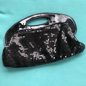 Black shimmery clutch